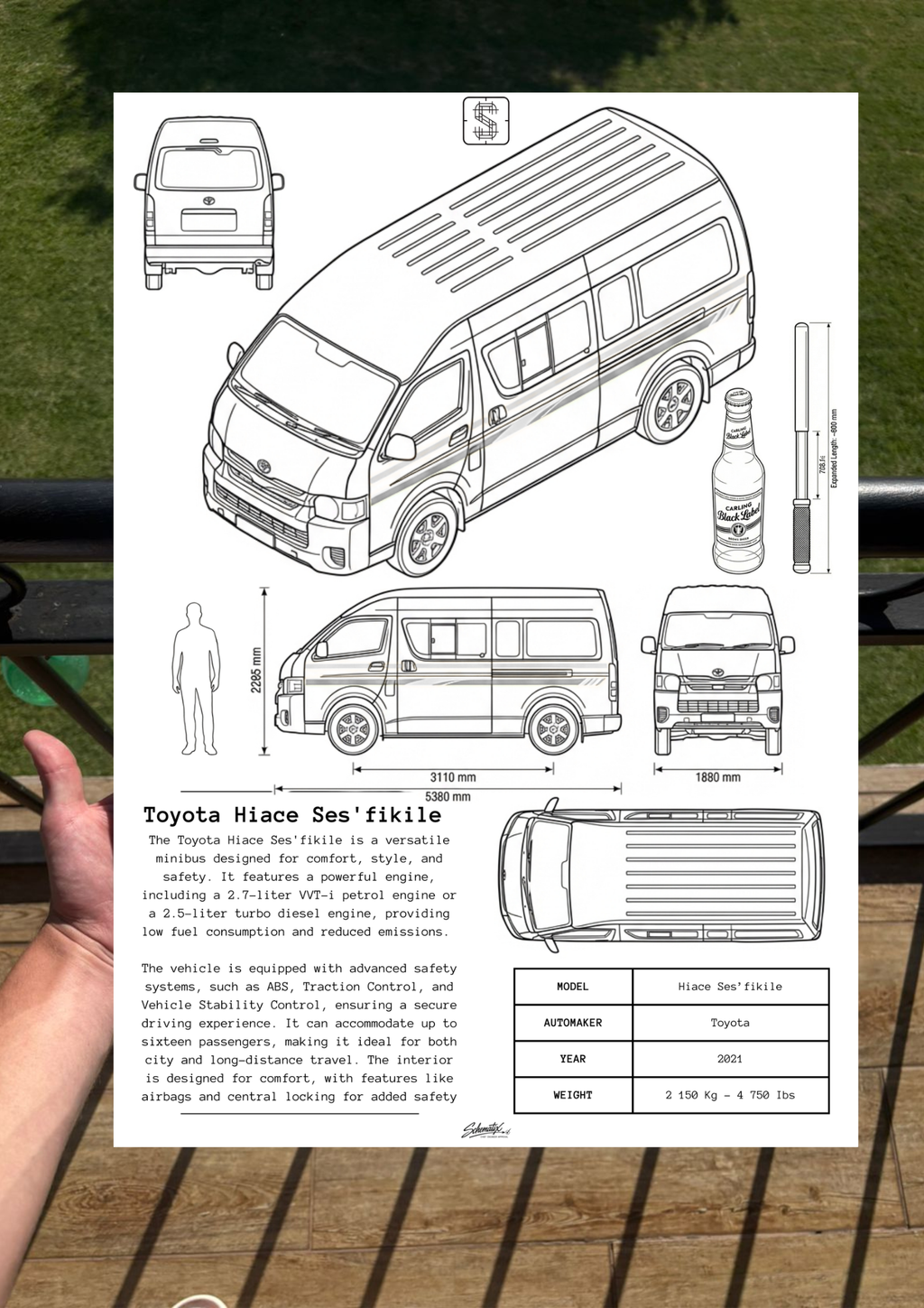 Toyota Hiace Ses'fikile – Premium Metal Art Print