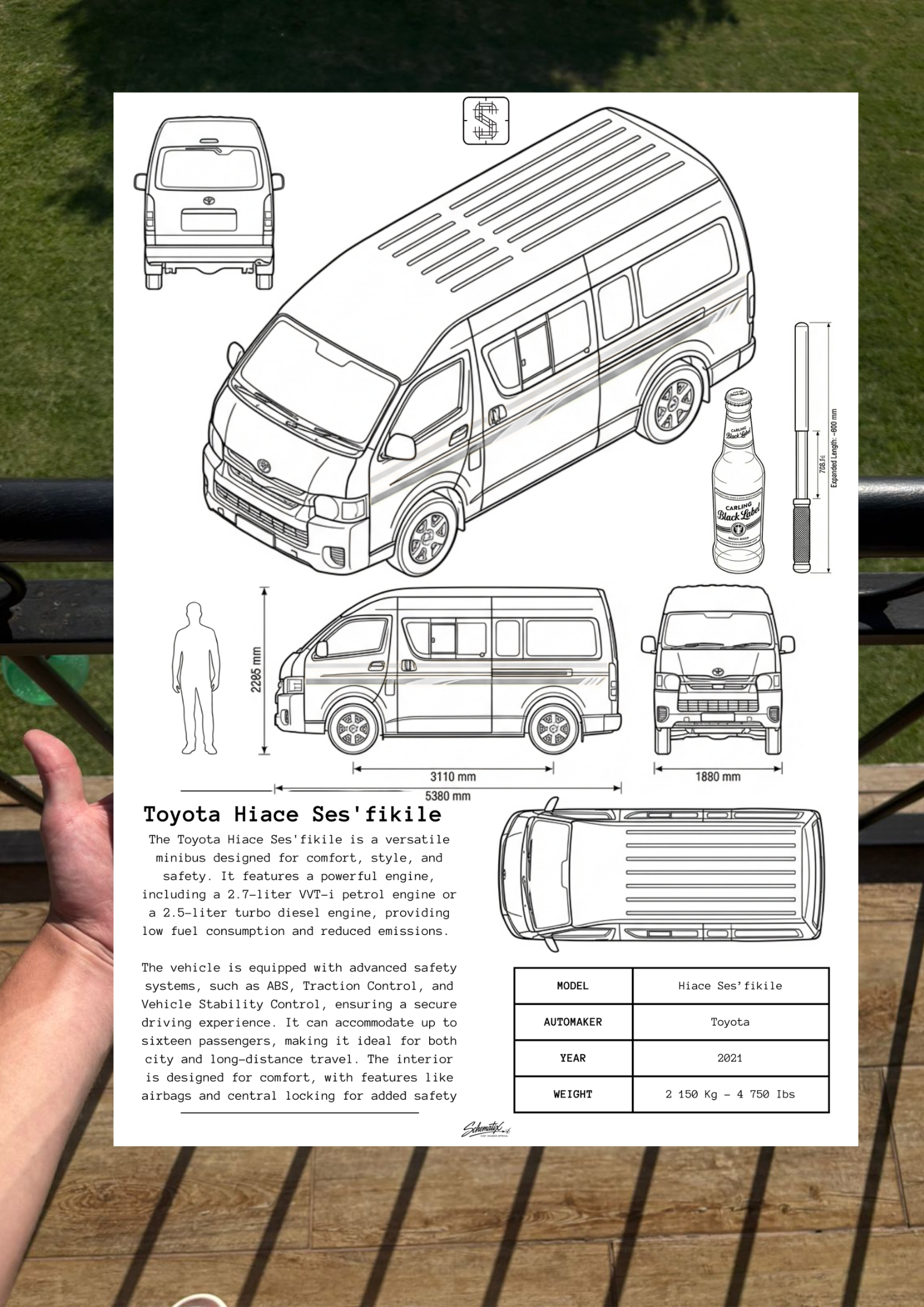 Toyota Hiace Ses'fikile – Premium Metal Art Print