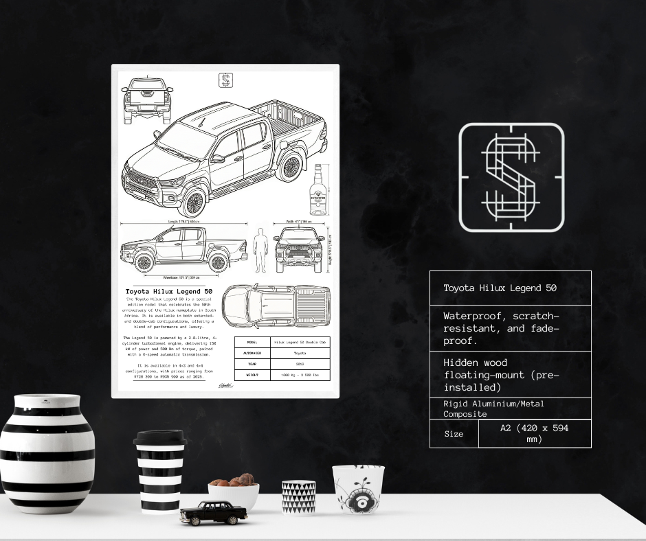 Toyota Hilux Legend 50 – Premium Metal Art Print