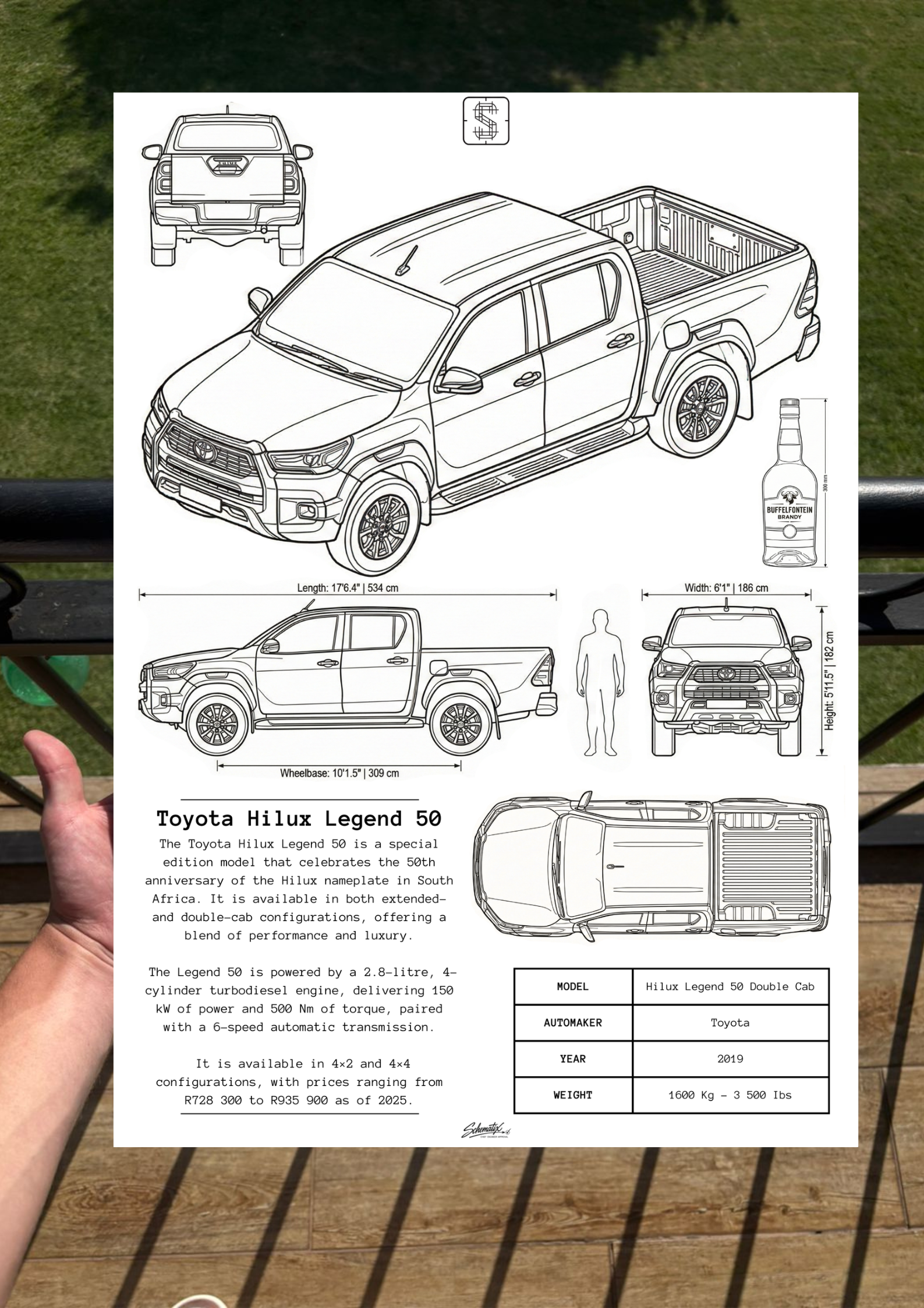 Toyota Hilux Legend 50 – Premium Metal Art Print