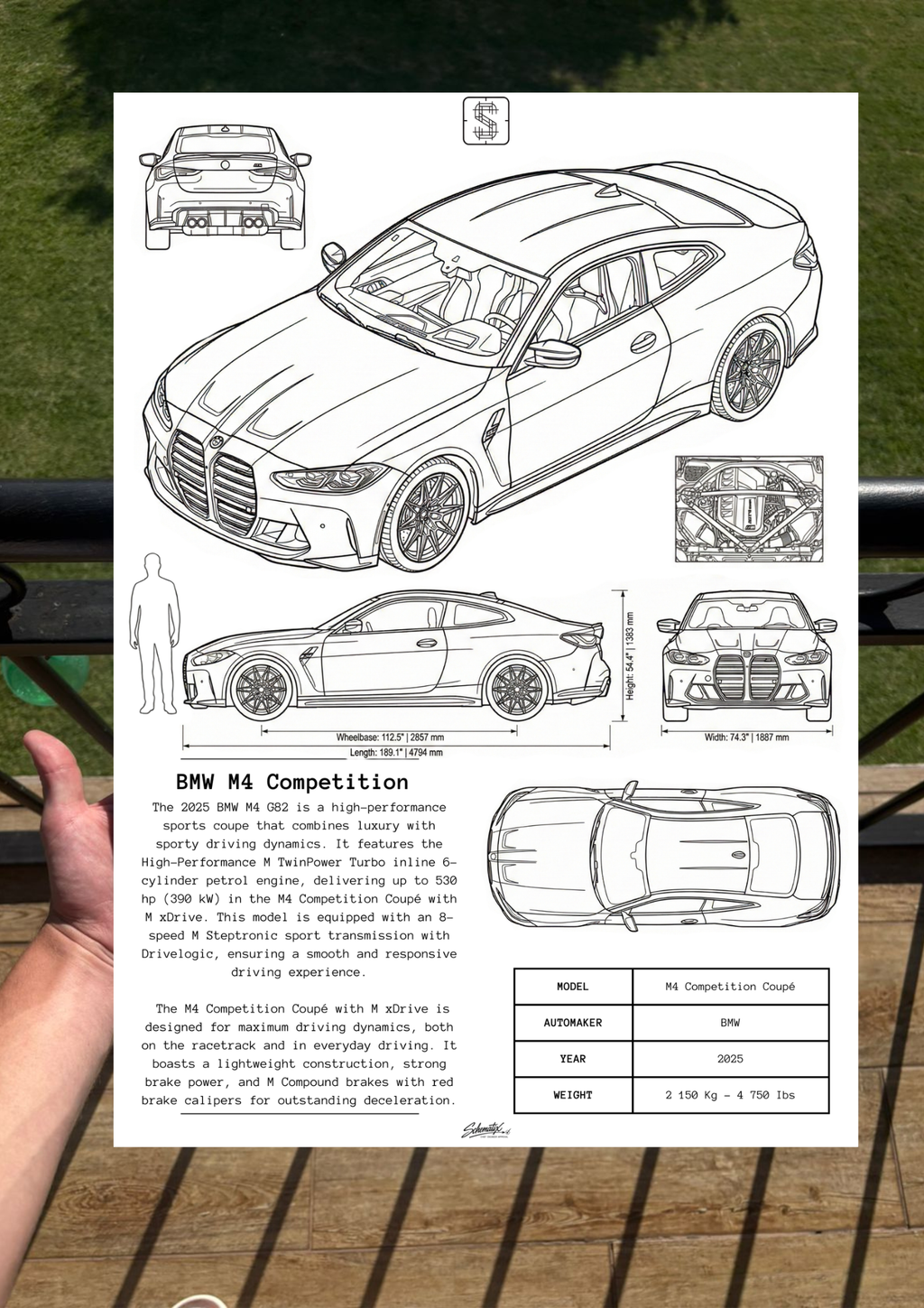 BMW G82 M4 Competition – Premium Metal Art Print